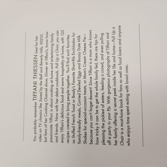 Pull up a Chair by Tiffani Thiessen Cookbook - Picture 2 of 8